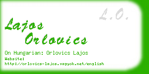 lajos orlovics business card